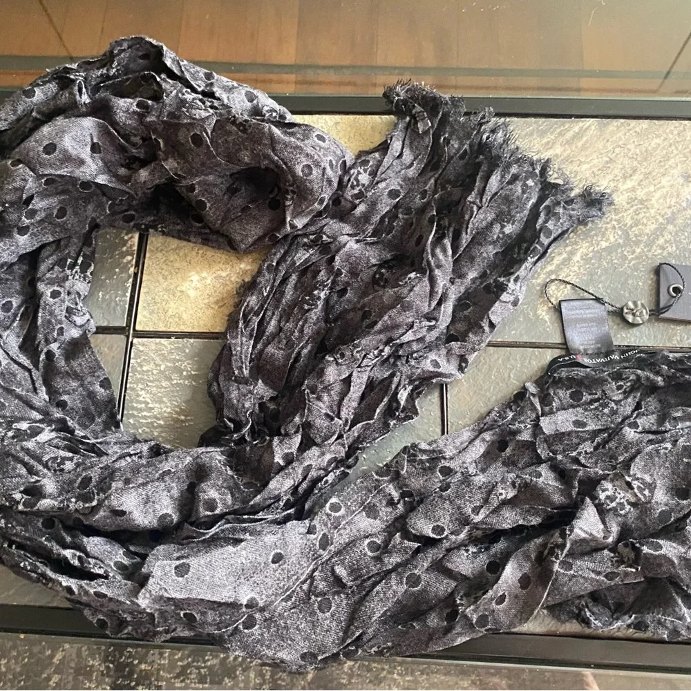 John Varvatos Black and Gray Scarf - Picture 9 of 9